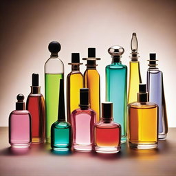 Create an image of various perfumes