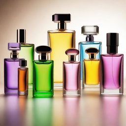 Create an image of various perfumes