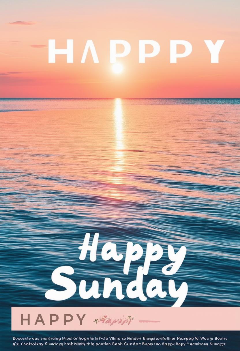 This is a request for a book cover design for a book titled 'Happy Happy Sunday'