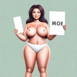 Create a realistic image of a curvy girl who appears affluent