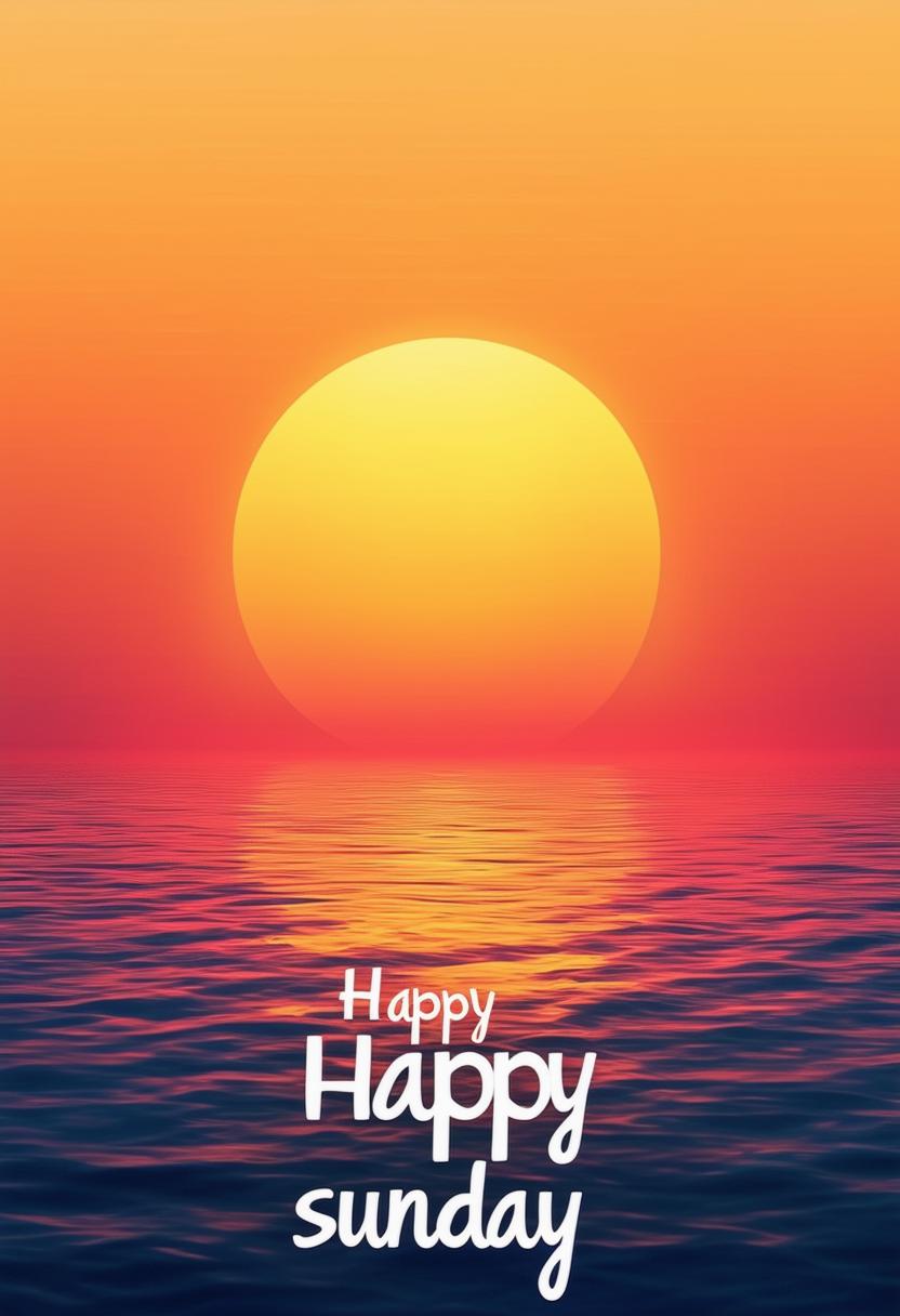 This is a request for a minimalist Christian book cover design for a book titled 'Happy Happy Sunday'