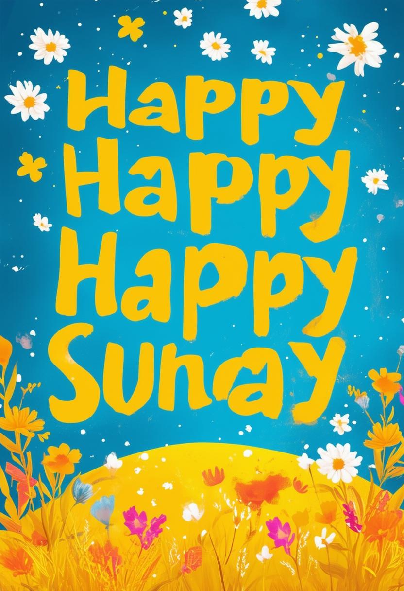 This is a request for a Christian-themed book cover design for a book titled 'Happy Happy Sunday'