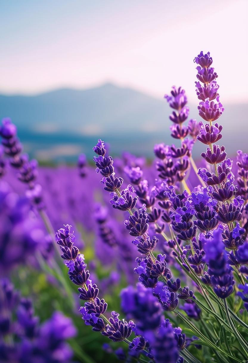 A minimalistic Christian book cover titled "Good Morning Thursday" featuring a high-definition photograph of a vibrant lavender bush