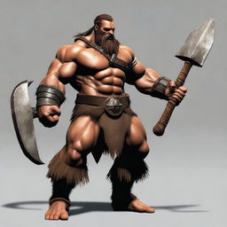 Generate an image of a human barbarian