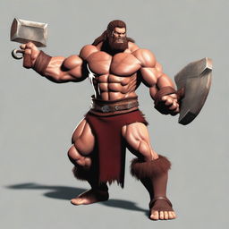 Generate an image of a human barbarian