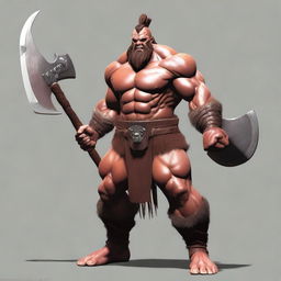 Generate an image of a human barbarian