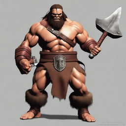 Generate an image of a human barbarian