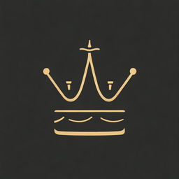 Generate an image of a burger crown with a dark cover