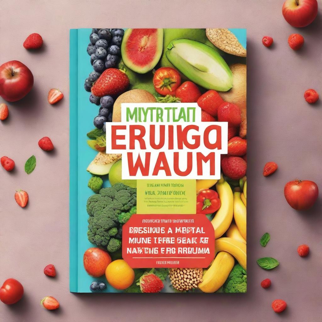 Create a captivating and intriguing book cover for a nutrition mythbusting book titled 'Everything You Need to Know About Eating Right is Wrong'