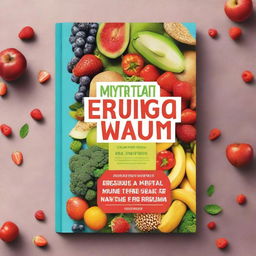 Create a captivating and intriguing book cover for a nutrition mythbusting book titled 'Everything You Need to Know About Eating Right is Wrong'