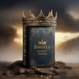 A fantasy book cover featuring a broken crown as the central image