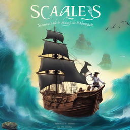 Create a book cover for a young adult fantasy novel titled 'SCALES'