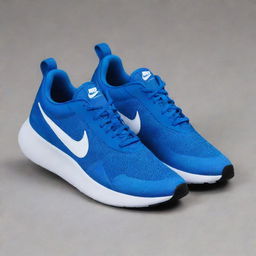 Modern Nike shoes in a striking shade of blue