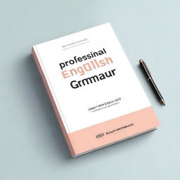 Create a professional and elegant book cover for a book titled 'Professional English Grammar'