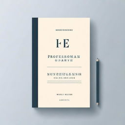 Create a professional and elegant book cover for a book titled 'Professional English Grammar'