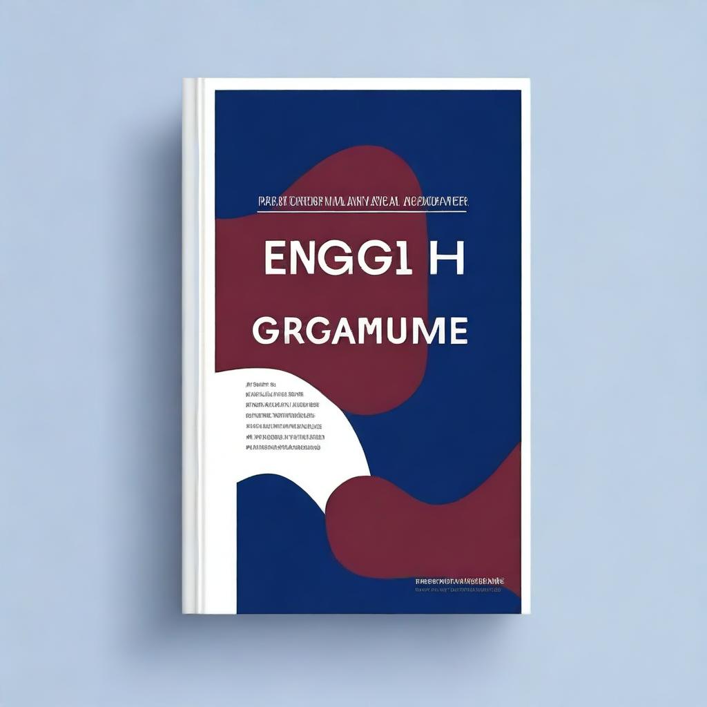 Create a book cover titled 'Professional English Grammar'