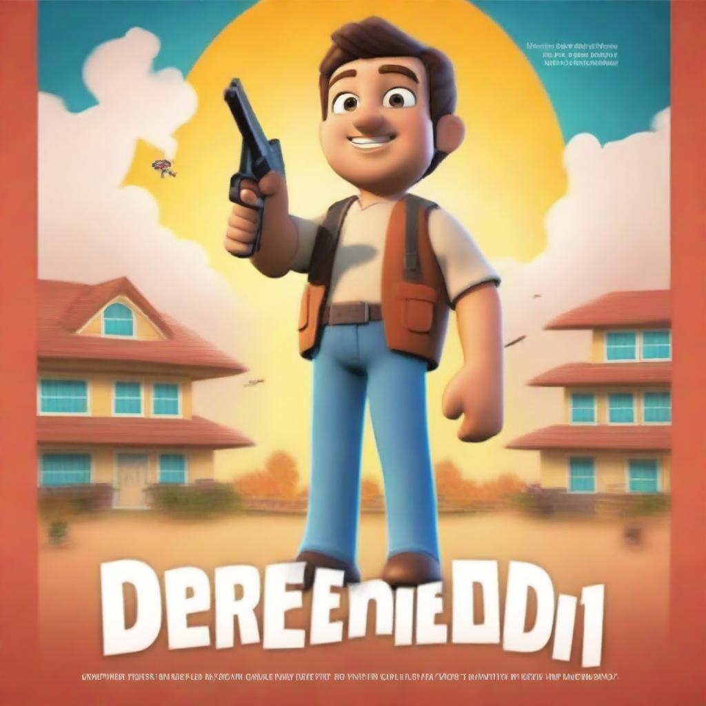 Create an animated movie poster with the title 'Deemer'