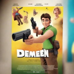 Create an animated movie poster with the title 'Deemer'