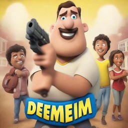 Create an animated movie poster with the title 'Deemer'