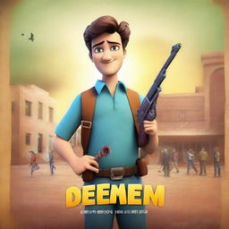 Create an animated movie poster with the title 'Deemer'