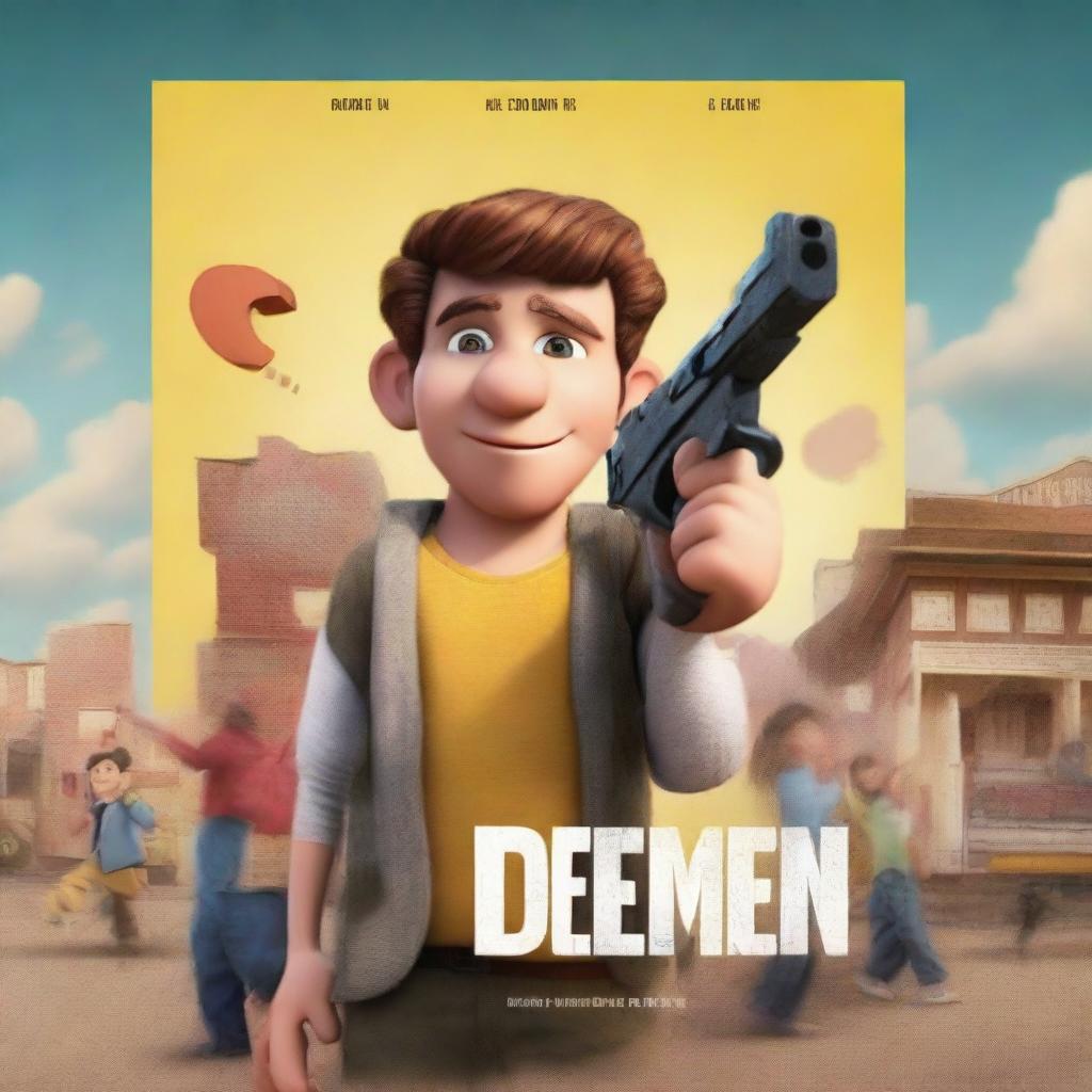 Create an animated movie poster with the title 'Deemer'