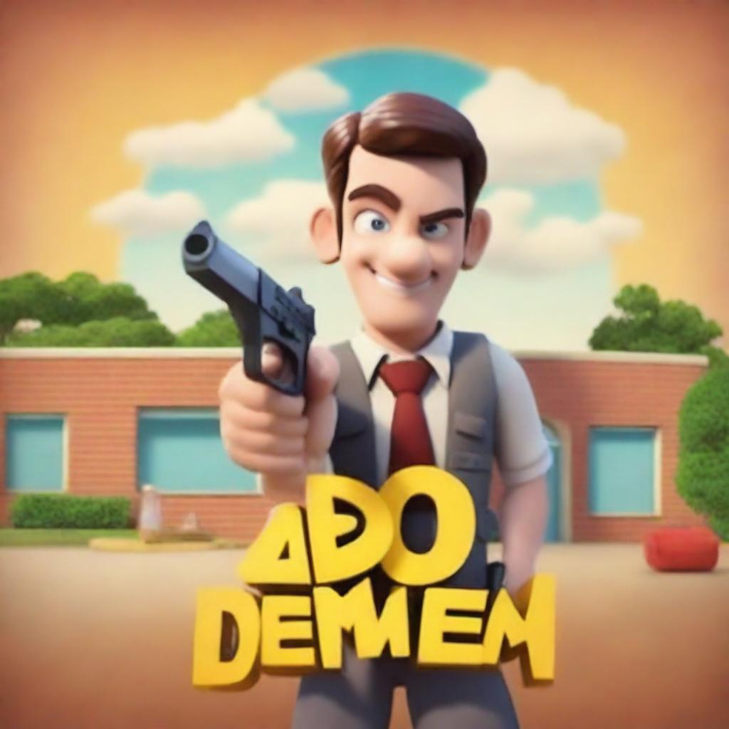 Create an animated movie poster with the title 'Deemer'