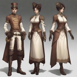 Representación de un NPC de rol steampunk/renacentista