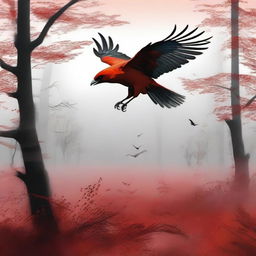 Create an image depicting the scene of 'The Kidnapping of the Red Crow'