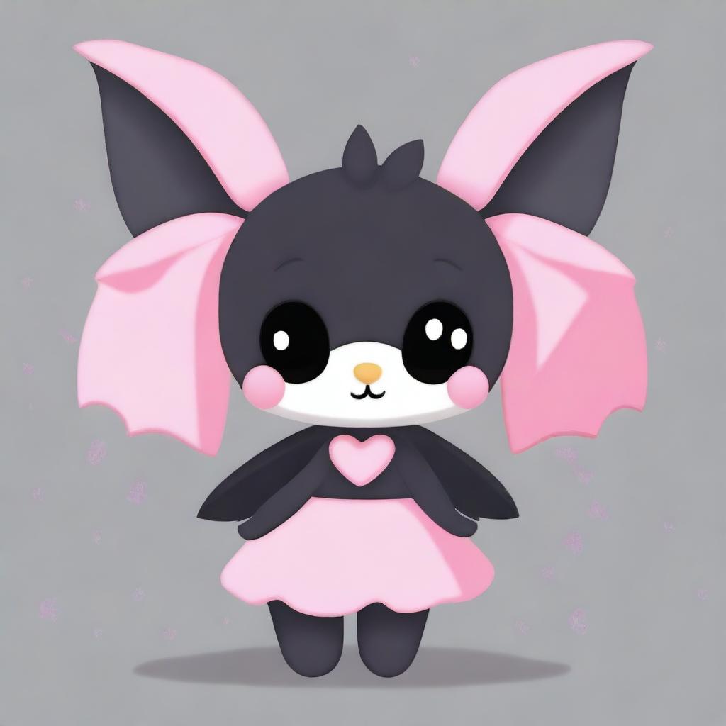 Generate an image of My Melody dressed up as a bat (Morcega in Portuguese)