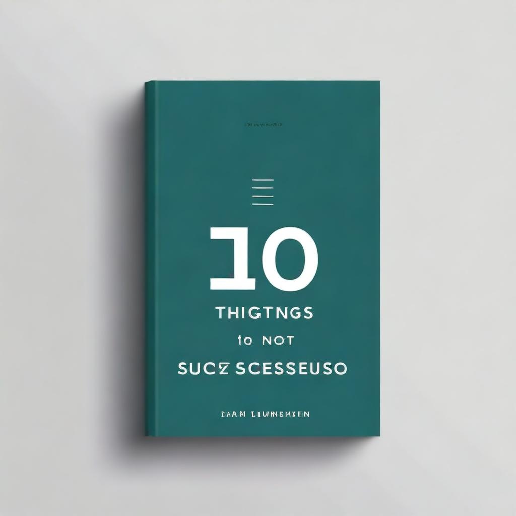 Create a sophisticated book cover for a self-help book titled '100 Things Not to Do to Be Successful'