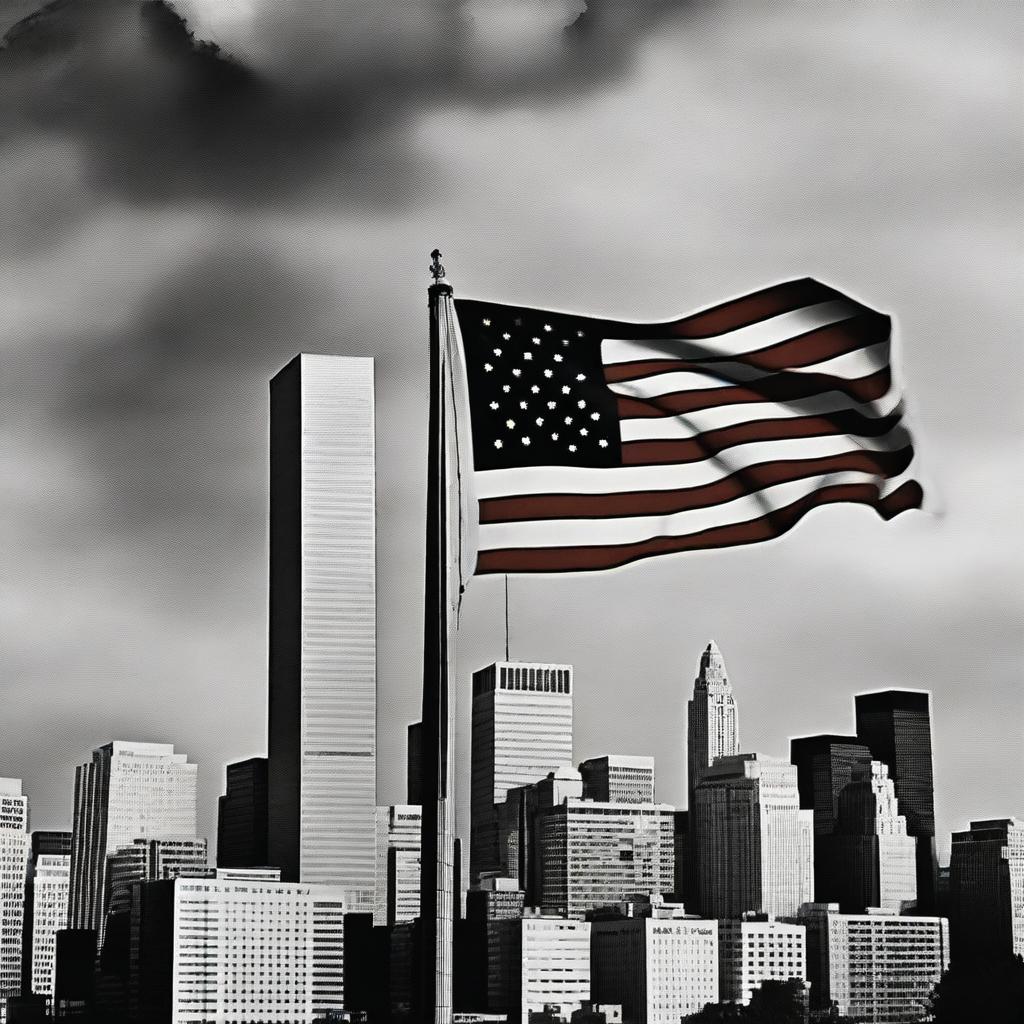 Create a respectful image commemorating the tragic events of September 11, 2001