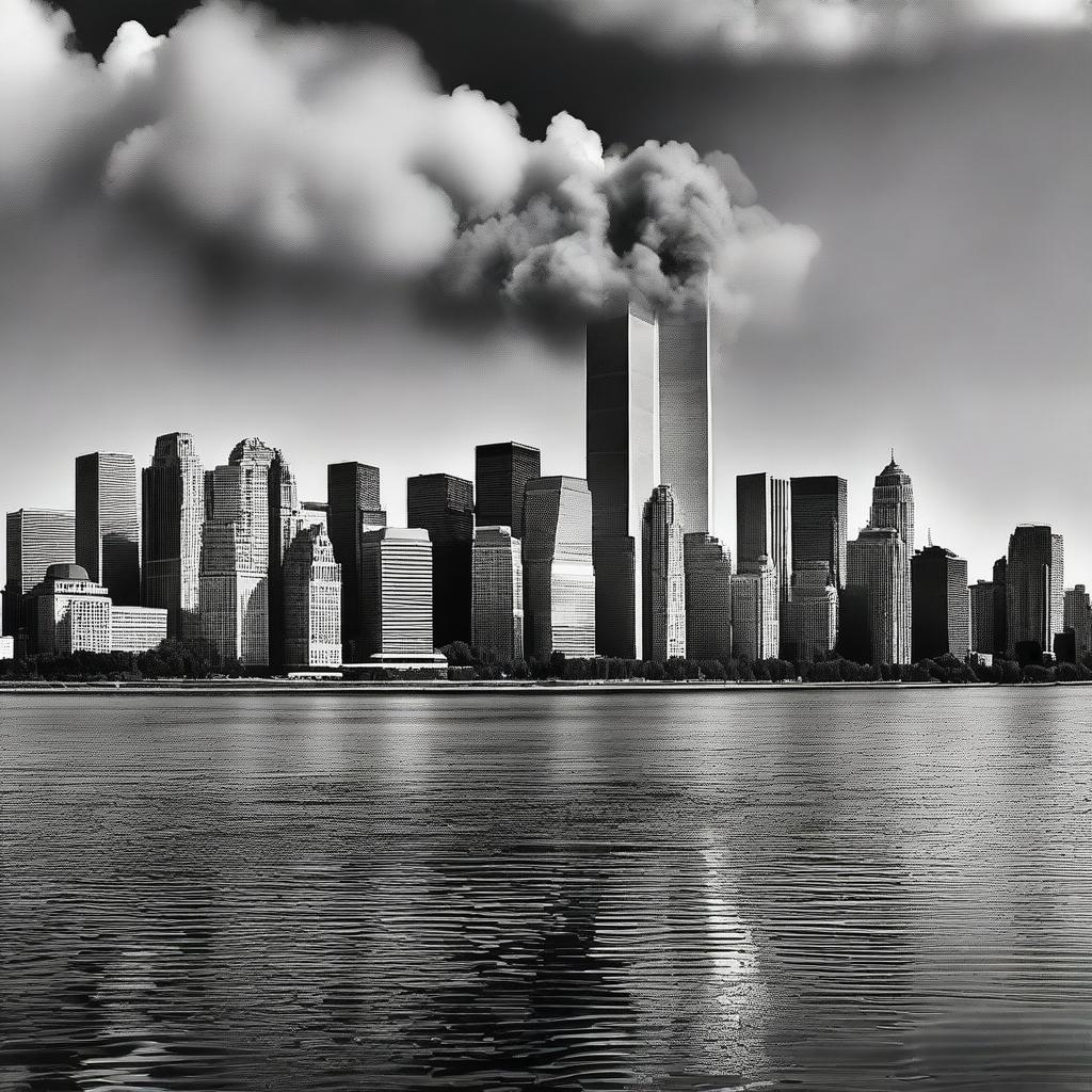 Create a respectful image commemorating the tragic events of September 11, 2001