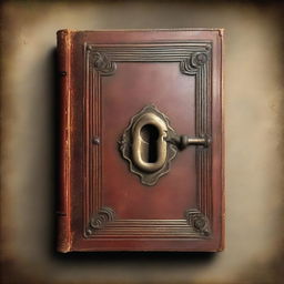 An old magic book on the cover of which there is a keyhole.