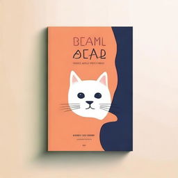 Create an image of a book cover with a graphic design featuring a cat