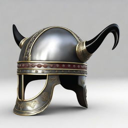 Generate an image of an old Norse open faced helm