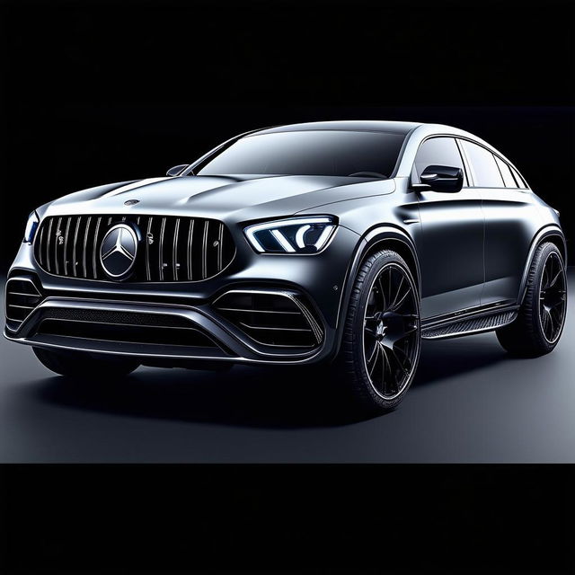 This is a concept of a hypothetical SUV designed by AMG, maintaining the brand's distinctive sporty design, superior performance, and luxury while adding the practicality and roominess of an SUV