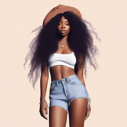 Generate an image of SZA, the American singer and songwriter