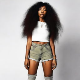 Generate an image of SZA, the American singer and songwriter