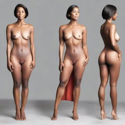 Generate an image of a full body portrayal of a woman in a tasteful and respectful manner