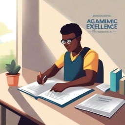 Create an image depicting the concept of 'Academic Excellence Redefined: Beyond the A - A Student Mindset'