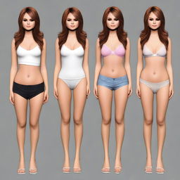 Generate a realistic full body image of the actress Debby Ryan.