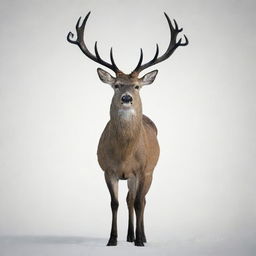 A militarily styled deer with black antlers standing in a commanding pose. The word 'Makkasau' gracefully circled around the image and the number '721' prominently displayed.