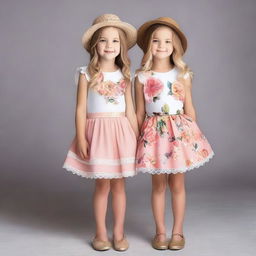 Create an image showcasing the most beautiful girls' clothes