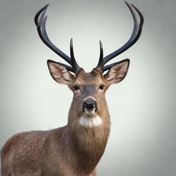 A militarily styled deer with black antlers standing in a commanding pose. The word 'Makkasau' gracefully circled around the image and the number '721' prominently displayed.
