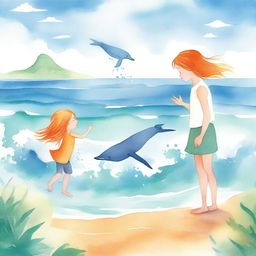 A watercolor style image for a children's book cover