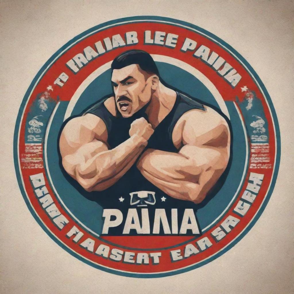 The official Pro Panja League logo, featuring robust, stylized arm wrestlers in competition, complemented by bold typography and dynamic elements that speak to the vibrance and intensity of the sport.