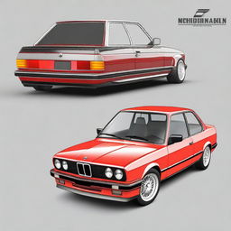 Generate an image of a classic BMW E30