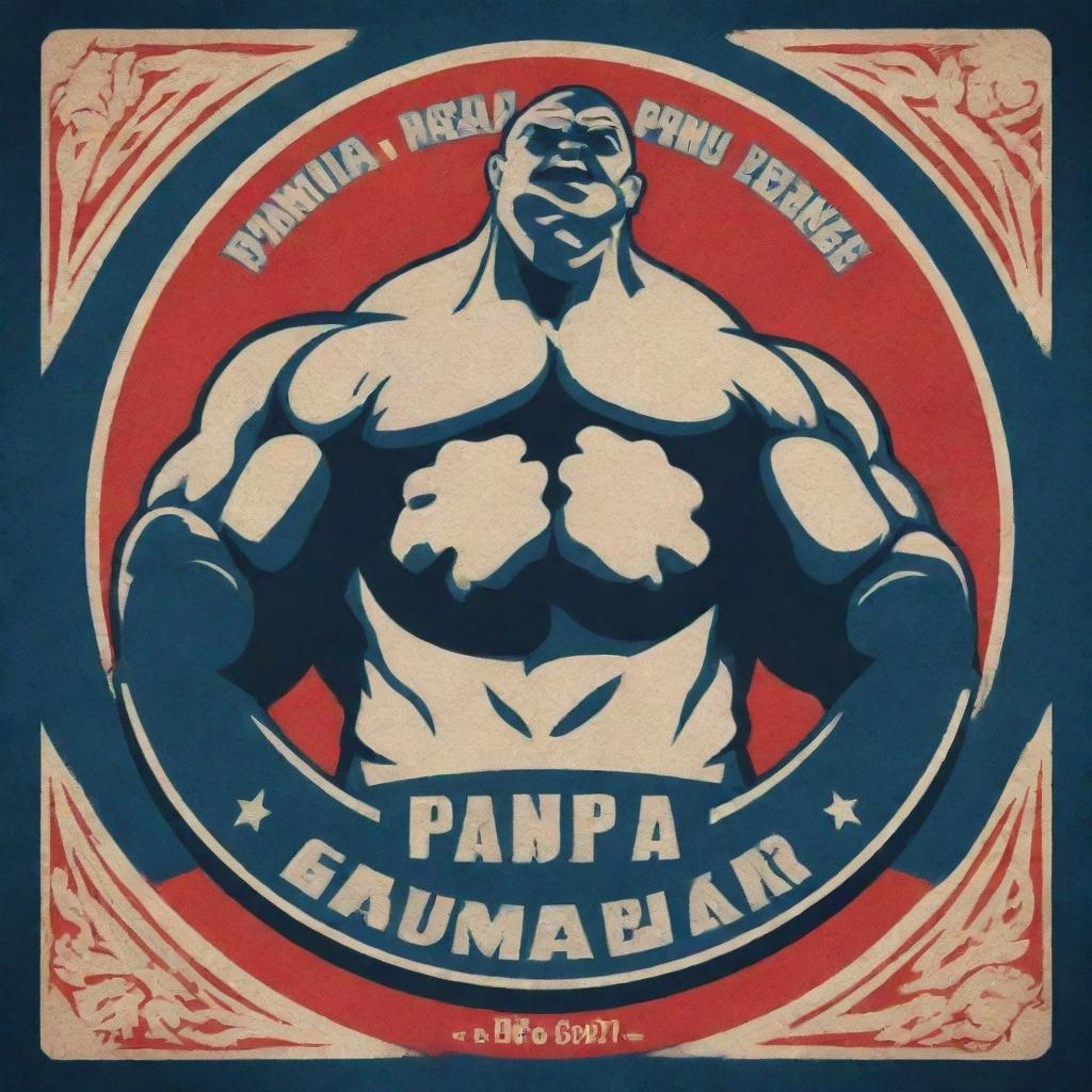 The official Pro Panja League logo, featuring robust, stylized arm wrestlers in competition, complemented by bold typography and dynamic elements that speak to the vibrance and intensity of the sport.