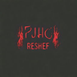 Generate an image where the word 'Reshef' is drawn using a pattern of fire, gunfire, and smoke