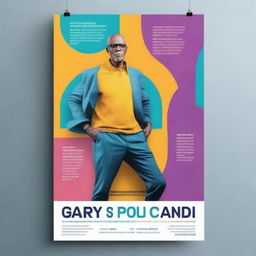 Create a sleek and modern poster design with bold fonts and vibrant colors